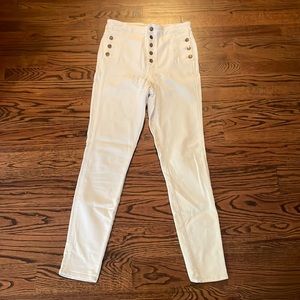 J Brand, White, High-rise Skinny Jeans, 29